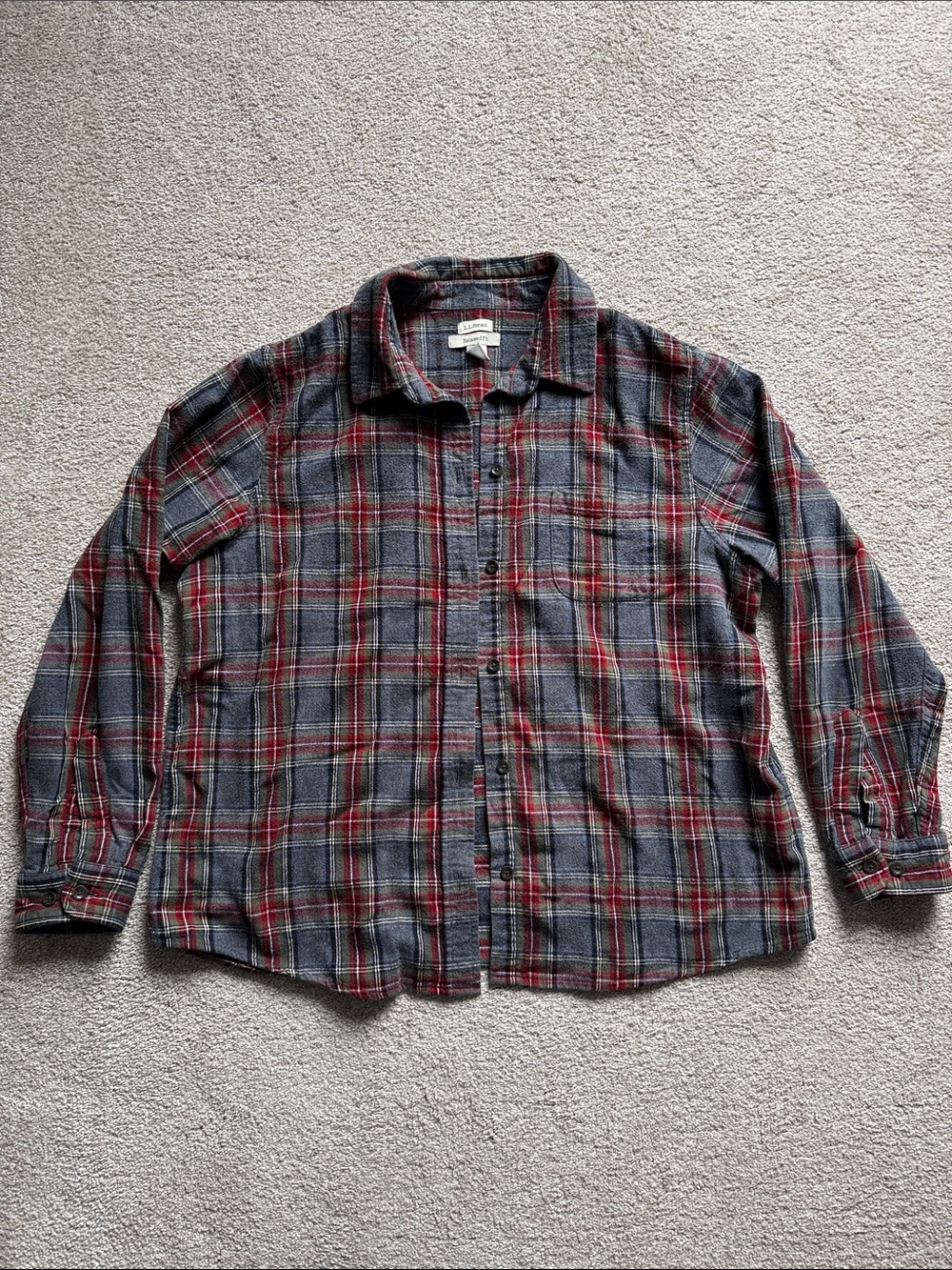 LL Bean plaid flannel